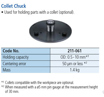 Mitutoyo - Collet Chuck 211-061