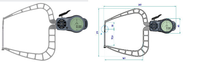 Digital External Caliper Gauge 0-50mm, 0.001mm K450B