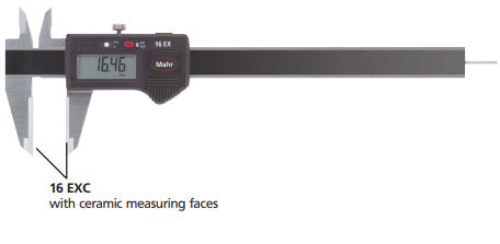 MAHR FEDERAL 4102824 Electronic Digital Caliper, 0 - 6" (0 - 150mm) Range, .0005" (.01mm) Resolution Ceramic Faces