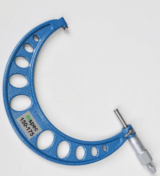 Inspec 106-07-000 Outside Micrometer 150-175mm Carbide Measuring faces Painted on fine cast frame Graduation .01mm