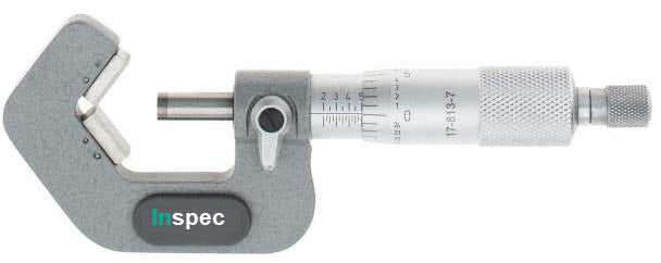 Inspec Vee Anvil Micrometers .8-1.4" x .001" 3 flute 201-43-001