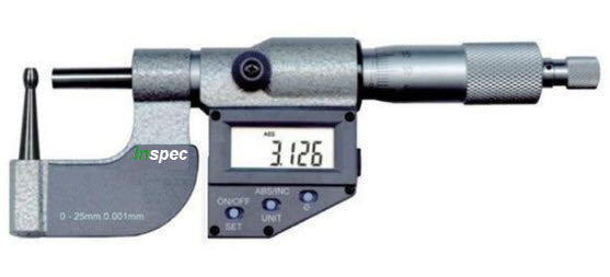 Inspec Tube micrometer 236-71-310 Range 0-1"/0-25mm Resolution .001mm/.00005'' Cylinder 4.7mm Anvil Flat spindle