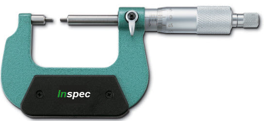 Inspec Spline Micrometer 0-1" x .0001" Type A (.080")anvils accuracy .0002", 200-11-101