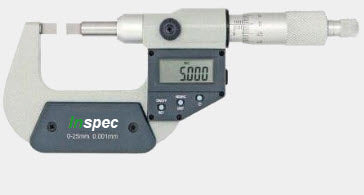 Inspec 235-11-510 Blade Mic 0-25mm/0-1'' Resolution .001mm/.00005'' Type B .4mm x 3.5mm