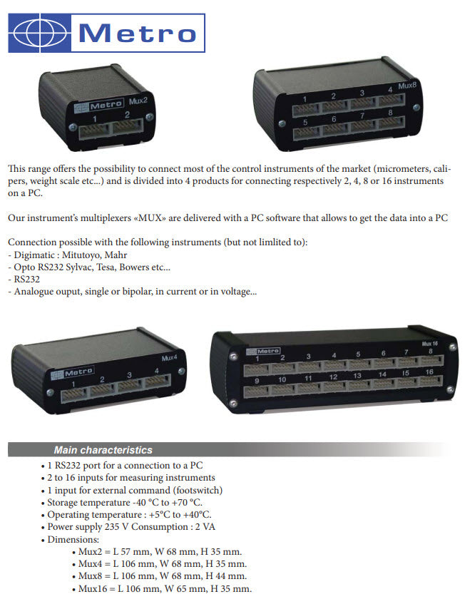 Mux4 USB 18008 Multiplexer, Mux8 multiplexor for 8 instruments