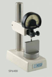 Noga SP6400 Noga Comparator stand SP6400 Description : Noga Comparator Stand Total Height : 193mm Plate : Flat anvil face Plate Size : 50mm diam. Column : 25mm Maximum measuring height : 100mm Cross arm : 74mm Fine Adjustment : No