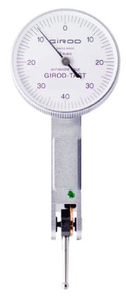 Girod Horizontal Indicator GT 1252A, Graduation: .0005", Range: .030", Reading: 0-15-0, Face 1.1'', Stylus .5'', DIN 2270