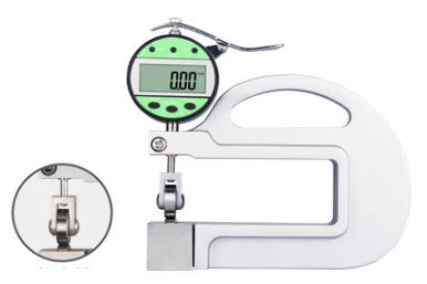 Inspec DTGW Digital Thickness Gauges Range : 0-10mm/0-4'' Graduation : .01mm/.0005'' Accuracy : +/-.02mm Throat depth : 4"/100mm Roller Anvils