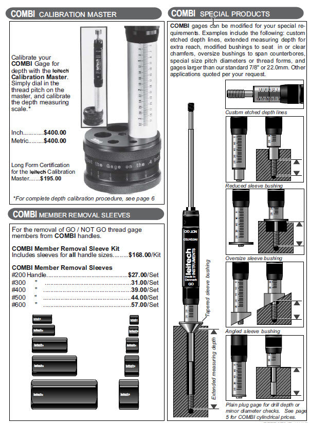 Leitech 203059 Leitech Go-No Go Plug gauge class 2B  Size : 6-40 UNF Depth : 0.47"