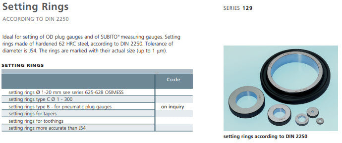 Schwenk OSIMESS 62600053 ring gauge Nominal size 1.1mm to cover range 1.07-1.25mm