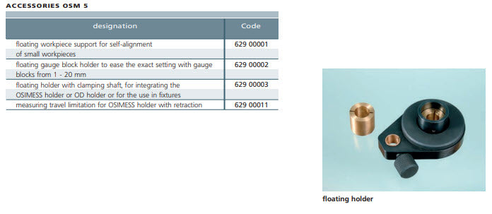 Schwenk OSIMESS 62900001 floating holder for self aligning of small bores