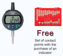 Mitutoyo 543-400B, IDC Digimatic Indicator, Resolution 0.01mm X 12.7mm, 8mm Stem, Flat Back, Force 0.9N or less, Accuracy .02mm