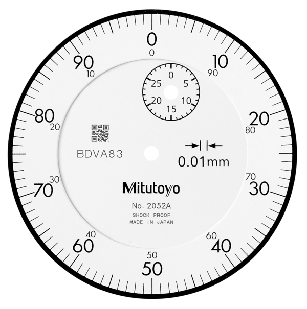 Dial Gauge, Lug Back, ISO Type 30mm, 0,01mm 2052S