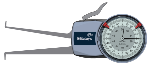 Metric Internal Dial Caliper Gauge 30-50mm 0,01mm 209-304