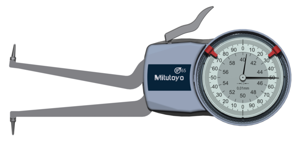 Metric Internal Dial Caliper Gauge 40-60mm 0,01mm 209-305