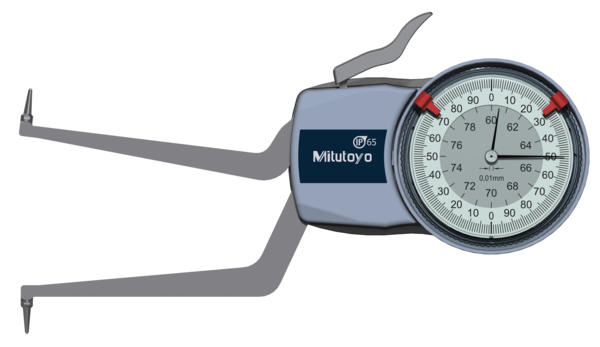 Metric Internal Dial Caliper Gauge 60-80mm 0,01mm 209-307