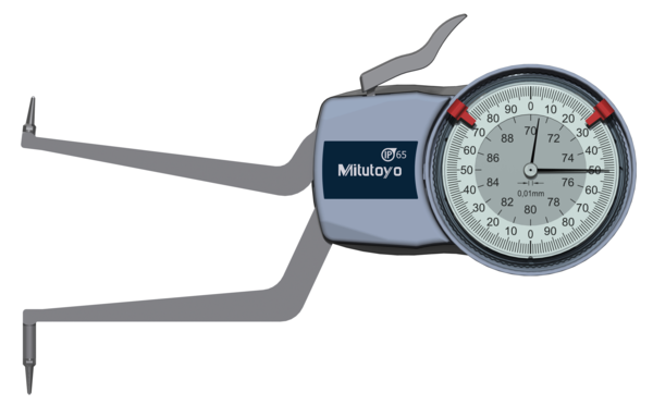 Metric Internal Dial Caliper Gauge 70-90mm 0,01mm 209-308