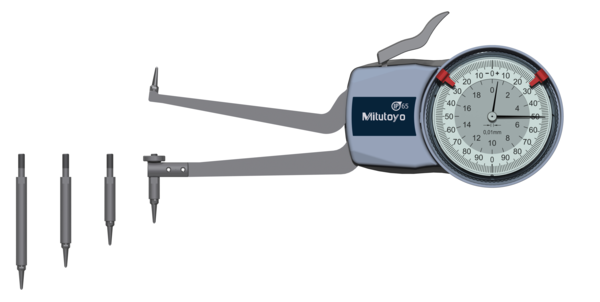 Metric Internal Dial Caliper Gauge 50-100mm 0,01mm 209-310