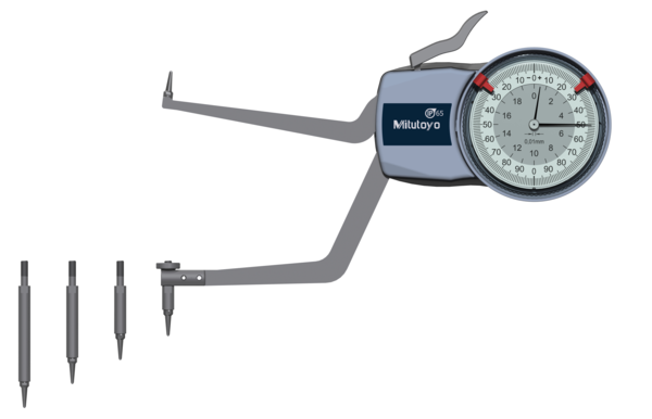 Metric Internal Dial Caliper Gauge 90-140mm 0,01mm 209-311