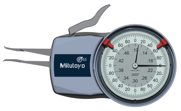 Metric Internal Dial Caliper Gauge .1-.5" x .0002" 209-350