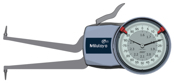 Metric Internal Dial Caliper Gauge 1.6-2.4" .0005" 209-356