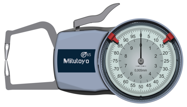 External Dial Caliper Gauge  0-10mm, 0,005mm 209-402, 0-10mm