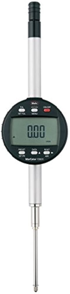 Mahr 4337132 Digital Indicators MarCator 1086 R, Range 50mm/2'' Resolution 0.01 mm / .0005“ Accuracy 0.02mm Repeatability 0.01mm Force 1.25- 2.70N Stem 8mm