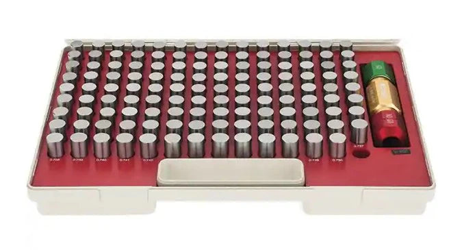 MHC 616-8241 Pin Sets Class ZZ Pin Sets M4-Minus Range : .626-750" Class : ZZ Tolerance : -.0002" Number of pins : 125  With Handle