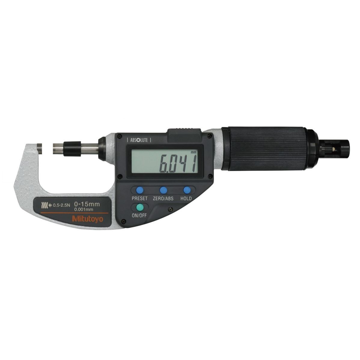 Absolute Digital Micrometer, Adjust. Force Inch/Metric, 0-0,6", 0,5-2,5N  227-211-20