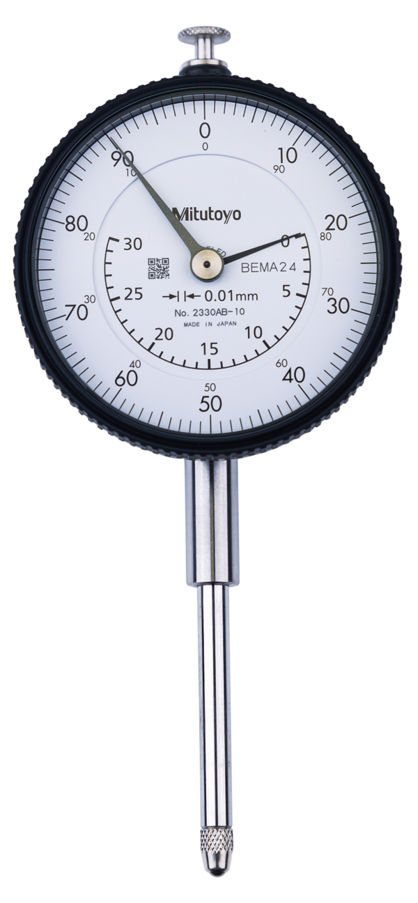 Dial Gauge, Lug Back, ISO Type Jewelled Bearing, 30mm, 0,01mm 2330A-10
