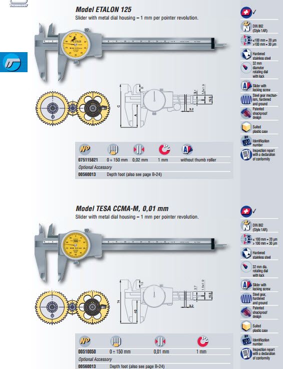 Dial Caliper 150mm 0.02mm 1mm Dial 075115821