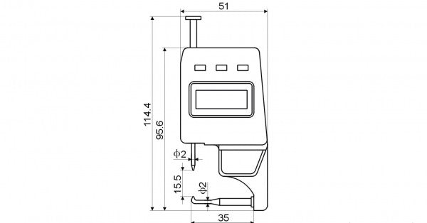 INSPEC 315-181 DIGITAL WALL THICKNESS GAUGE 0-15MM X.01MM