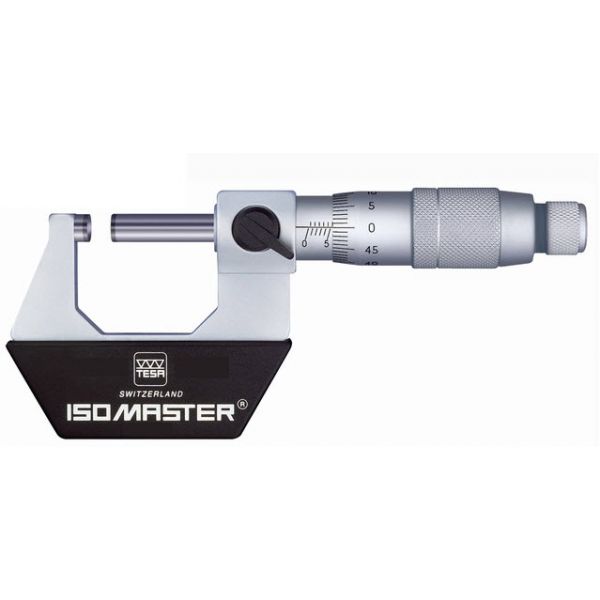 Tesa ISOMASTER 00120101 range 0-1'' micrometer graduation .0001'' tungsten carbide faces