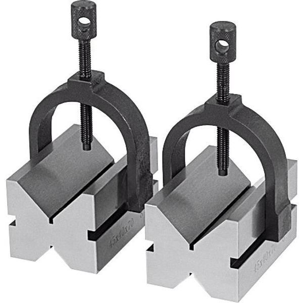 Holex 447000 Pair of double Vee blocks with clamp 45X40 mm