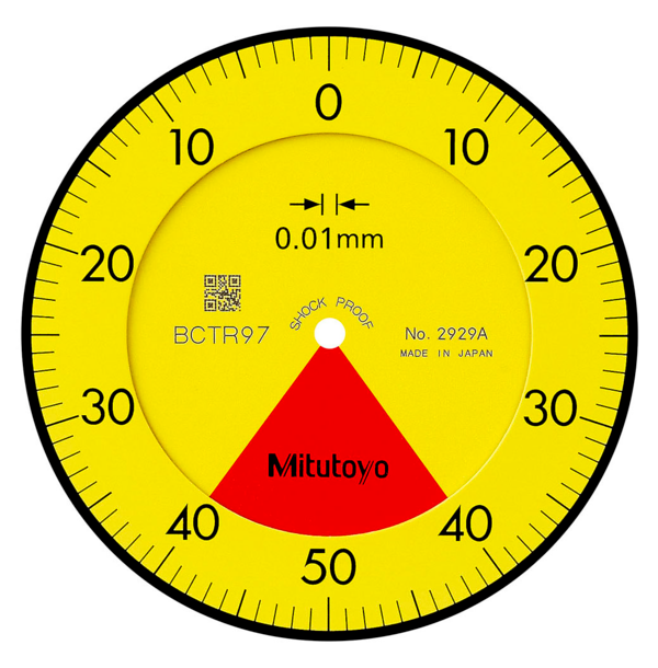 Dial Gauge, Lug Back, ISO Type One Revolution, Shockproof, 0,8mm, 0,01mm 2929S