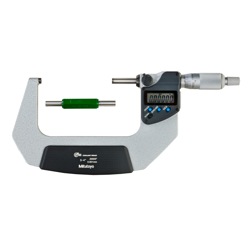 Digital Micrometer IP65, Inch/Metric 75-100mm/3-4", with output Item number: 293-333-30 Ratchet Stop