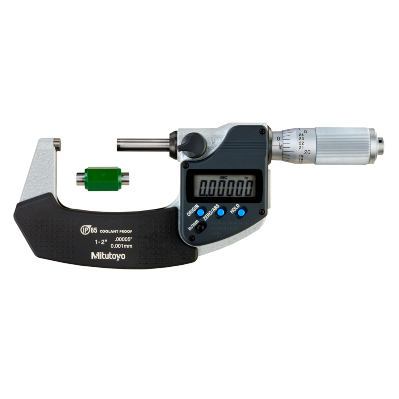 Mitutoyo Digital Micrometer IP65, Inch/Metric 25-50mm/1-2" with Output Item number:  Friction Thimble 293-336-30