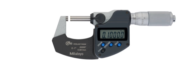 Digital Micrometer IP65, Inch/Metric 0-25mm/ 0-1", without Output Item number: 293-348-30 Friction Thimble