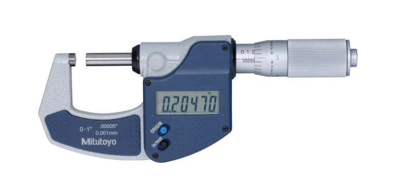 Mitutoyo Metric Digimatic Micrometer 0-25mm/.0-1" W/O Output  Resolution .0010mm/.00005" Friction Thimble 293-832-30