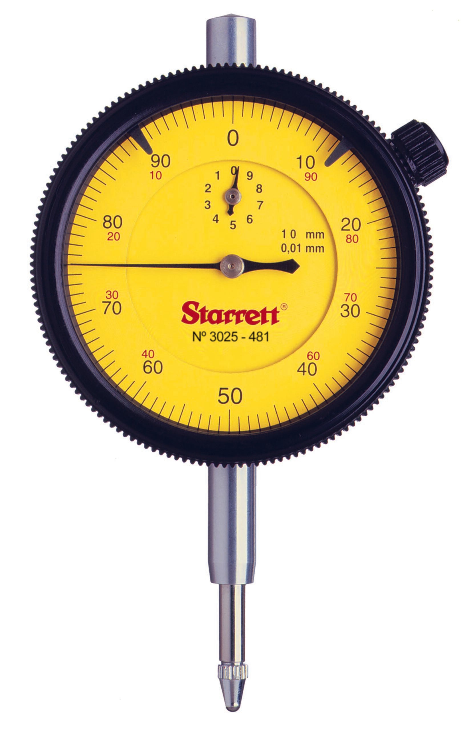 3025-481 Dial Indicator 0.01mm Grads, 10.0mm Range, 8mm Stem Diameter