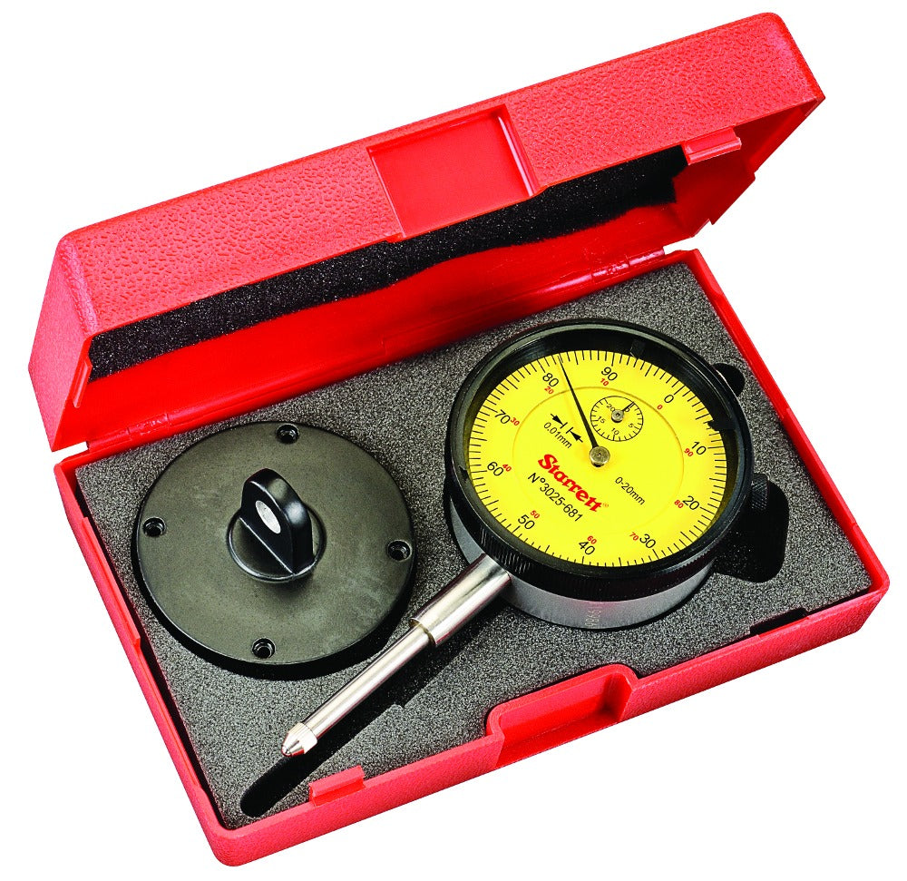 3025-681 Dial Indicator 0.01mm Grads, 20.0mm Range, 8mm Stem Diameter