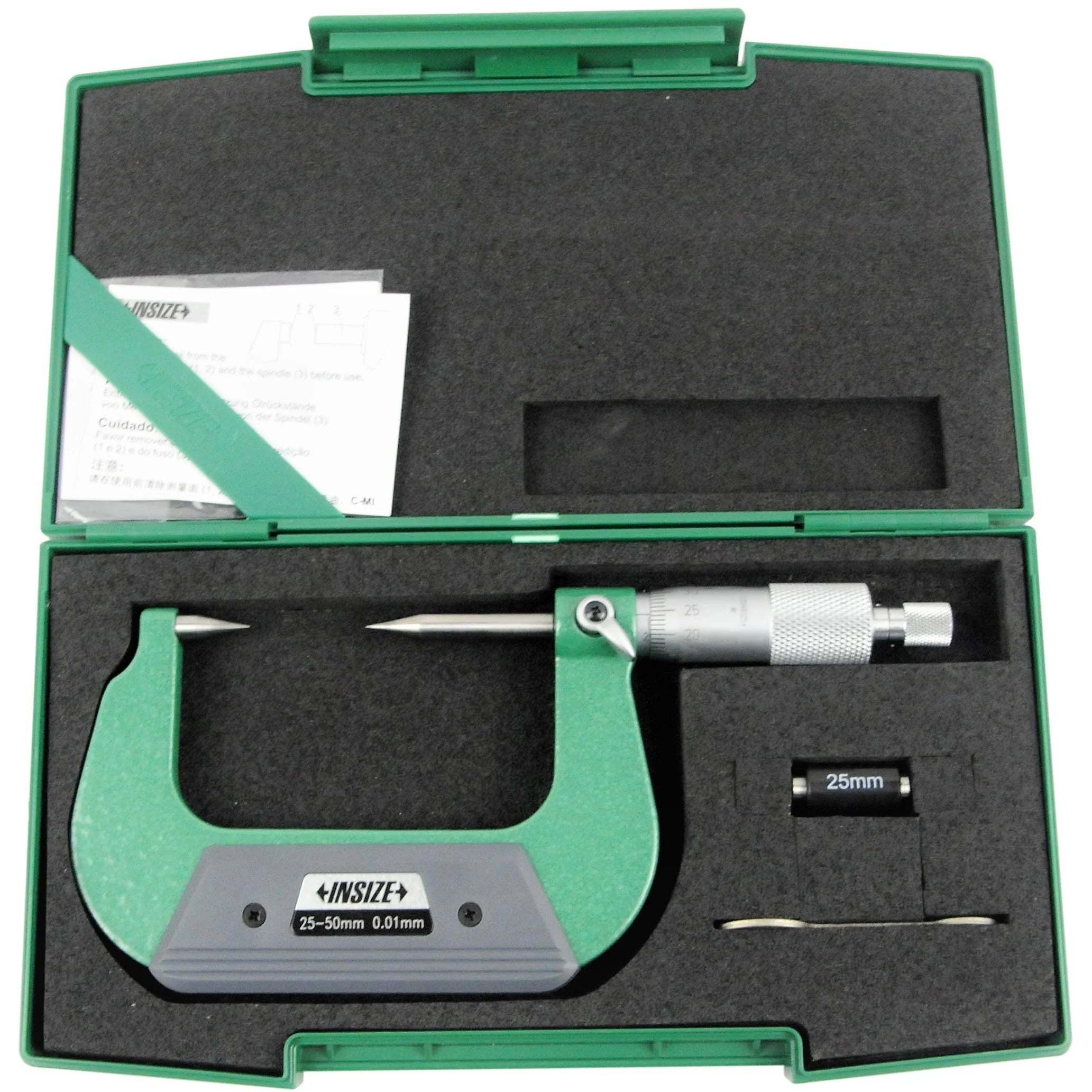 Insize Point Micrometer 25-50mm x .01mm 3230-50