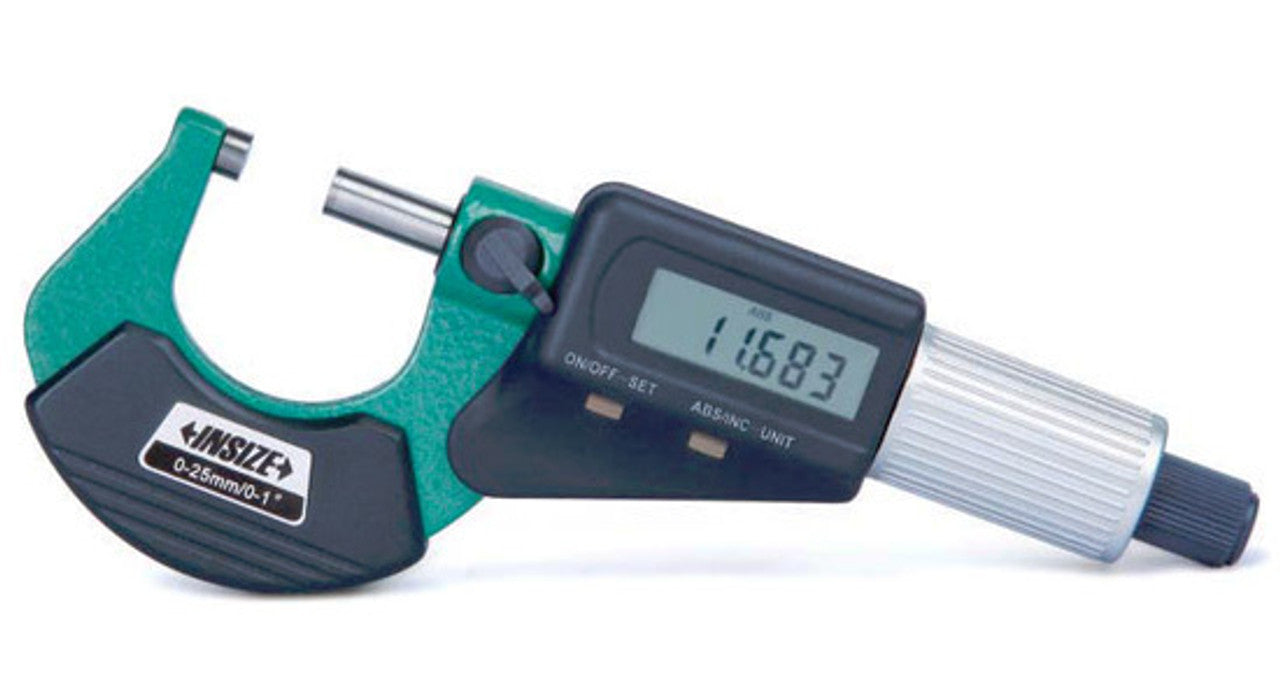 Insize Digital Outside Micrometer 3109-100 Range 3-4"/75-100mm Resolution .00005"/.001mm