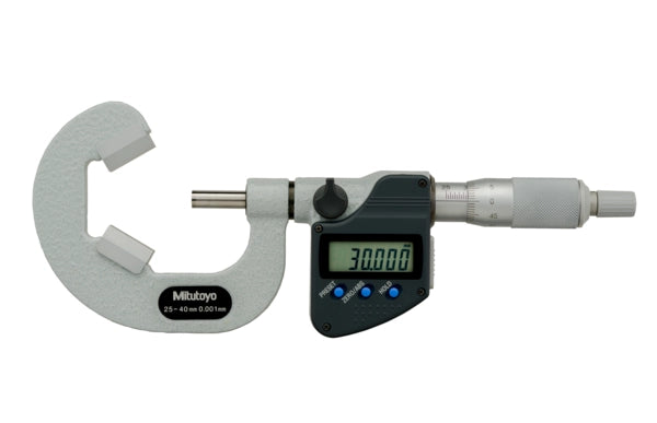 Digital 3 Flute V-Anvil Micrometer 25-40mm 314-253-30