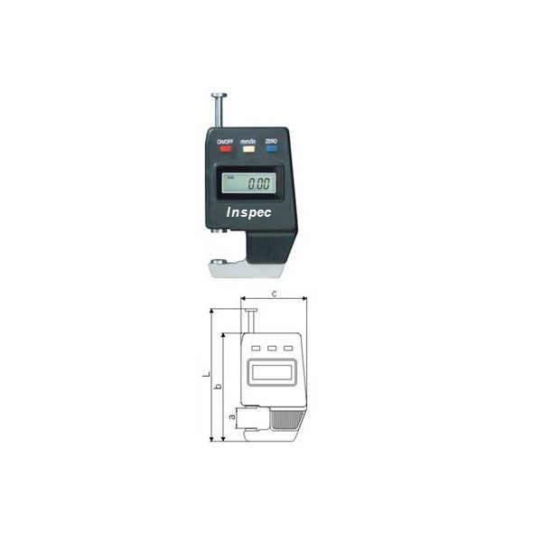 INSPEC 315-101 DIGITAL THICKNESS GAUGE 0-15MM X.01MM