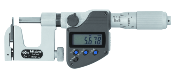 Digital Interchangeable Anvil Micrometer Inch/Metric, 0-1", IP65 317-351-30