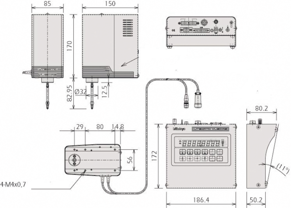 Mitutoyo 318-226A VL-50S-B Litematic Digimatic Measuring Unit Head 0.01N/1gf Force 0-2"/0-50mm