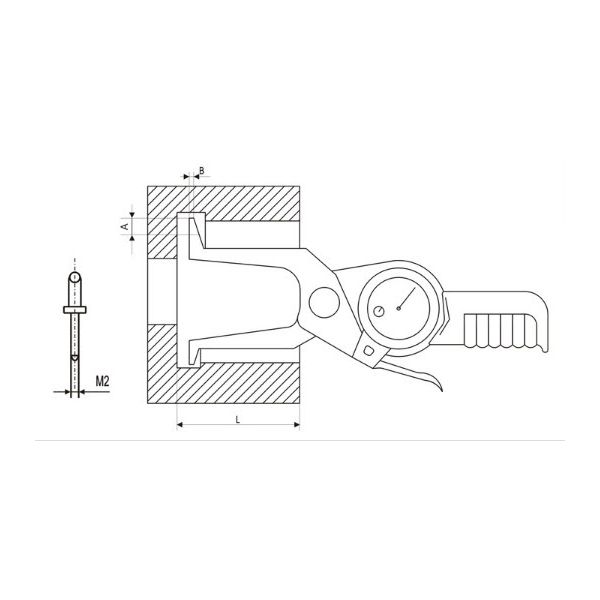 Inspec  Caliper Groove Ind 135-155mm 323-137