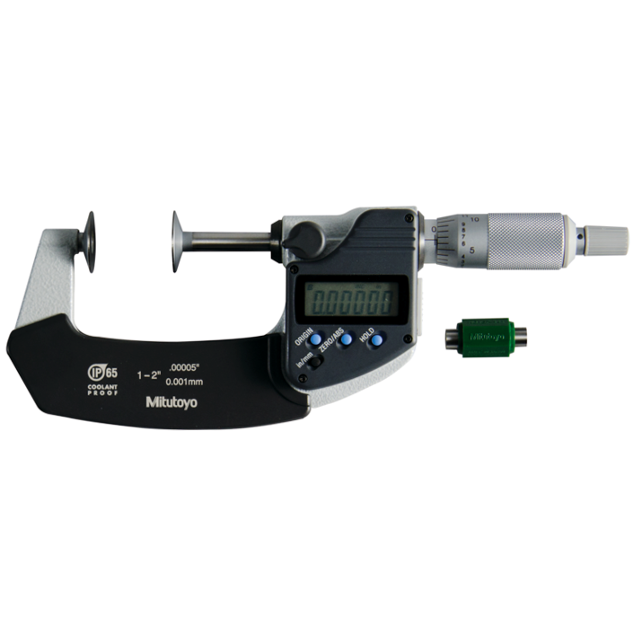 Digital Disc Micrometer IP65 Inch/Metric, 25-50mm/1-2"Disk=20mm 323-351-30