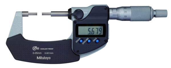 Digital Spline Micrometer IP65 0-25mm, 3mm Measuring Face 331-251-30